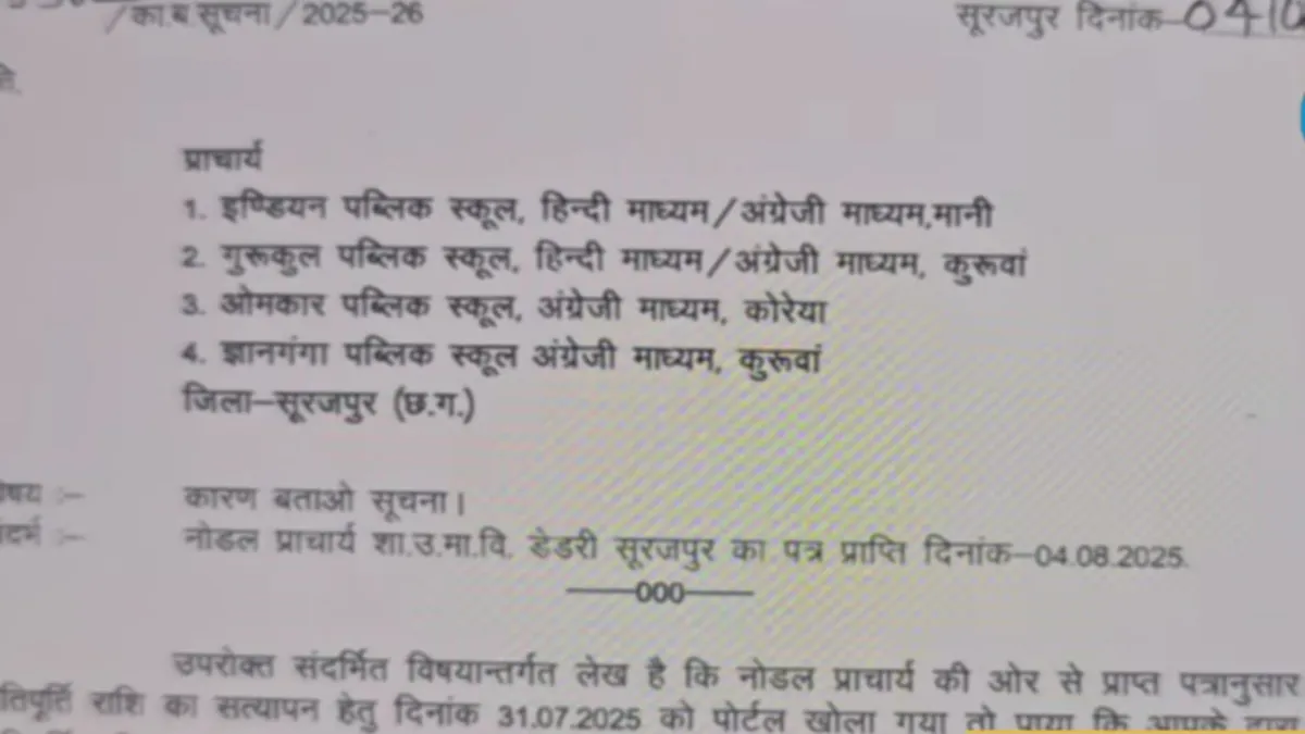 Big game of education mafia in Surajpur